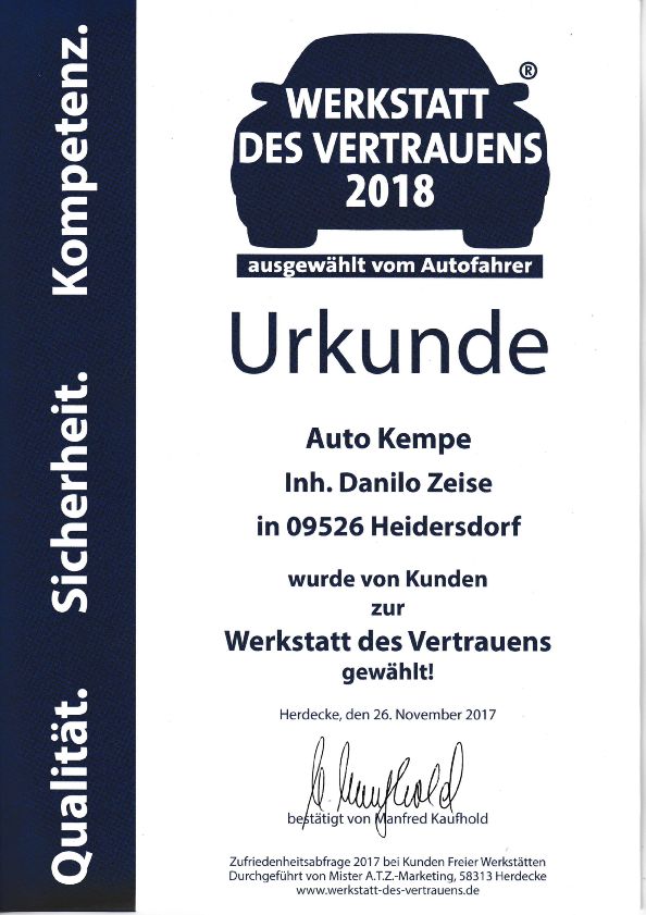 WERKSTATT DES VERTRAUENS
